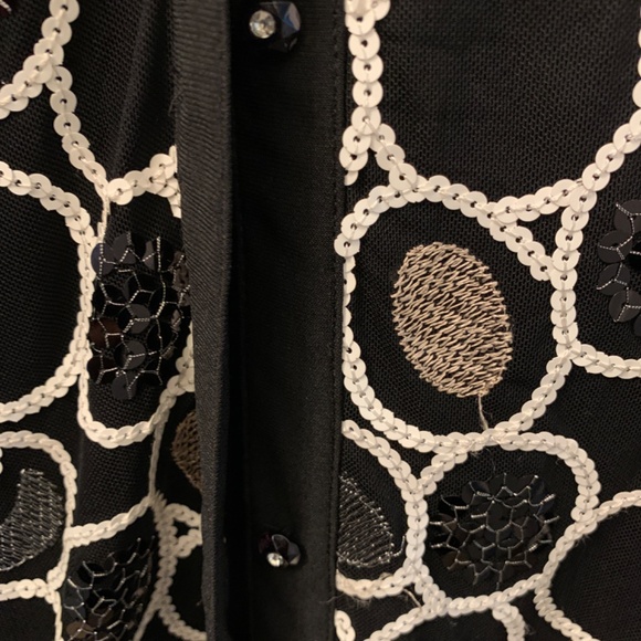 Rare Custom Designed Black Blouse Size Large - Picture 5 of 7